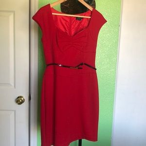 Cherry Red Dress size 6p - Tahari Arthur Levine